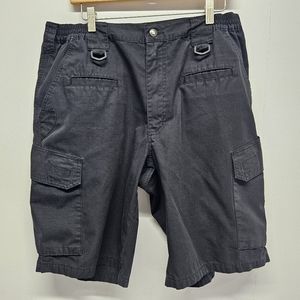 LAPG Cargo Shorts Cotton Rip Stop 11" Inseam Operator Tactical 36 Black Casual